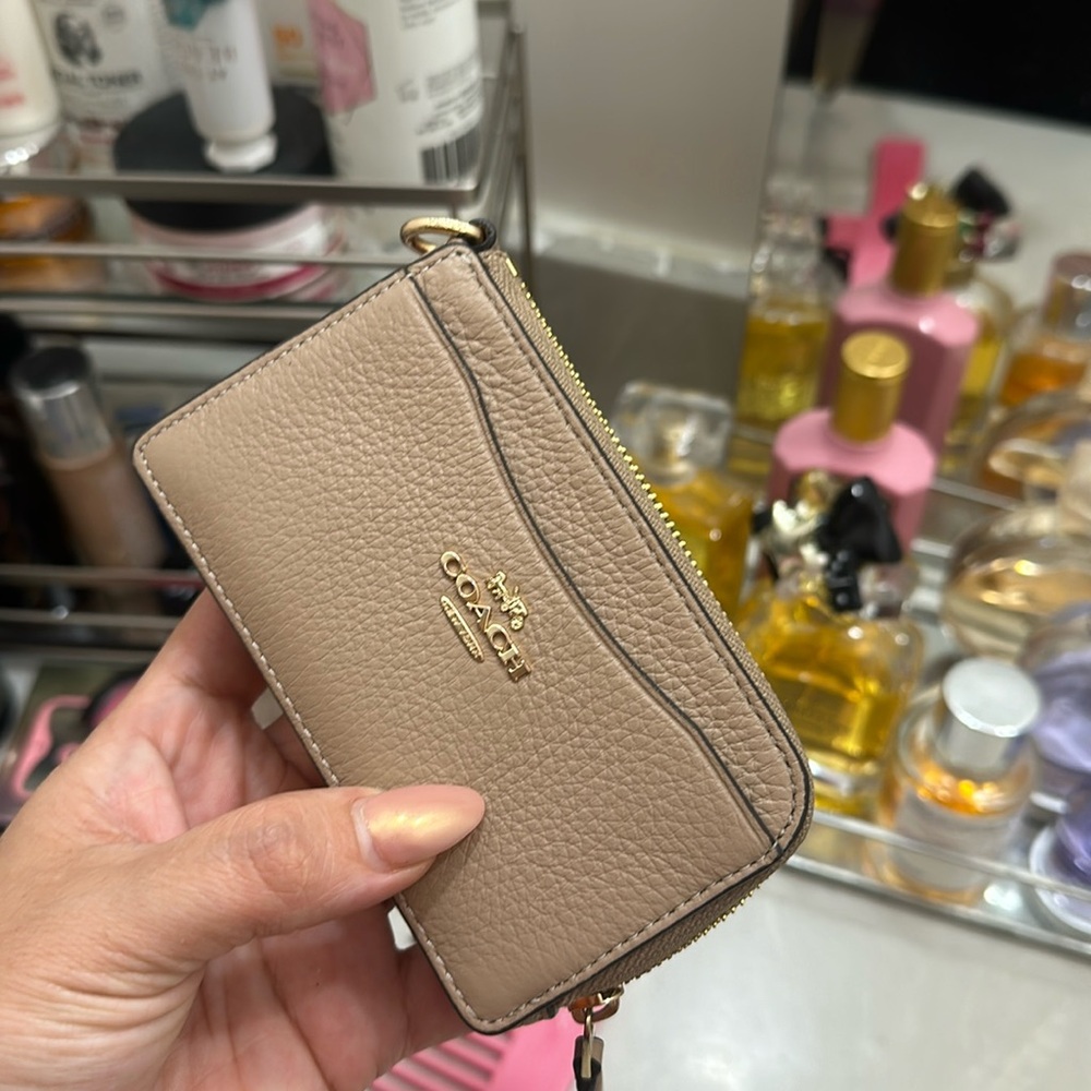 Coach multifunction pouch + slg + coin + cards wristlet